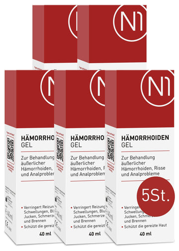 N1 Hämorrhoiden Gel 200 ml zur Linderung von Reizungen und Schmerzen bei äußeren Hämorrhoiden.