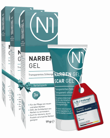 N1 Narben Gel, transparentes Silikongel zur Narbenpflege bei neuen und bestehenden Narben, 57 g Tube.