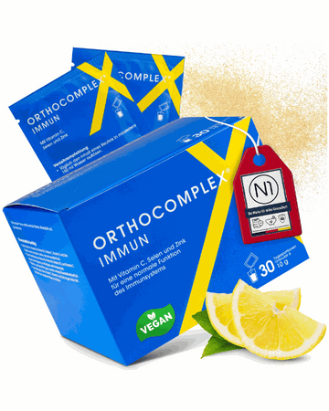 ORTHOCOMPLEX IMMUN Boost Sachets, 30 Packungen mit fruchtigem Geschmack zur Unterstützung des Immunsystems.