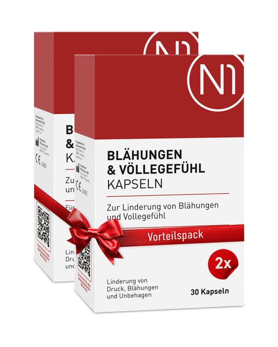 Kapseln gegen Blähungen und Völlegefühl, 60 Stück, Behandlung von Bauchbeschwerden.