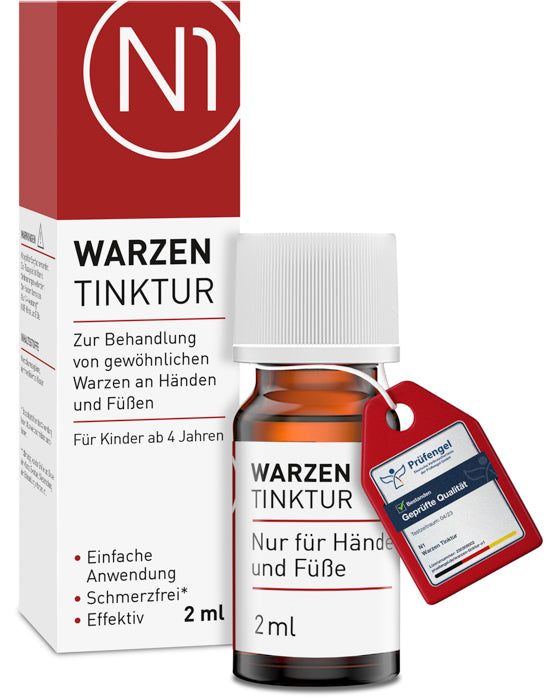 Warzen entfernen mit der N1 Warzen Tinktur, 2 ml effektiv, schmerzfrei