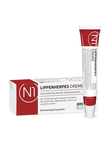 N1 Herpes Creme 4g, schnelle Heilung und Prävention von Lippenherpes, empfohlen von Apotheken.