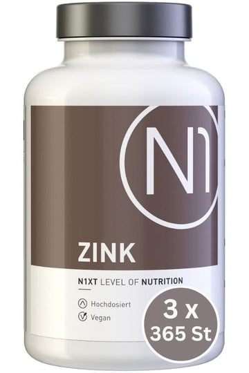 N1 ZINK 25mg, 3x365 vegane Tabletten