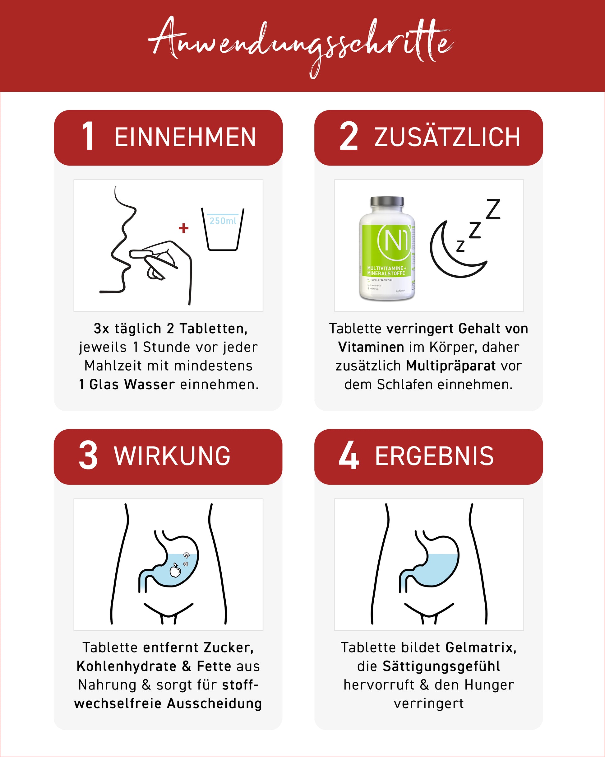 N1 Fett-, Zucker- und Kohlenhydrate Blocker 135 Tabletten - N1 - SHOP