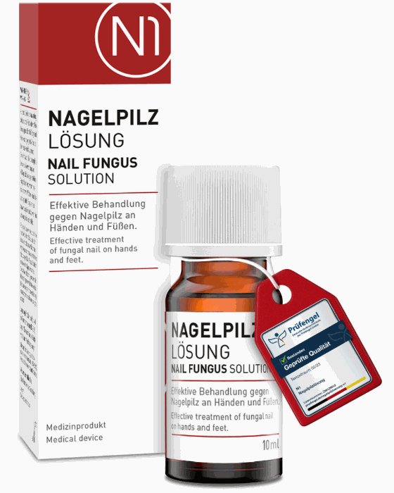 Nagelpilz Lösung N1 in 10 ml Flasche, wirksame Behandlung gegen Nagelpilz an Händen und Füßen.