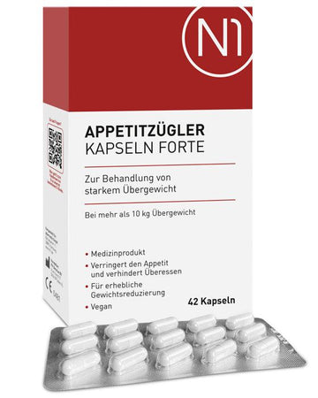 N1 Appetitzügler Forte Kapseln 42 St. - zum Abnehmen durch Sättigung