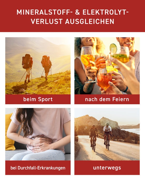 N1 Elo-Sticks zur schnellen Wiederherstellung des Elektrolyt-Gleichgewichts bei Sport, Feiern, Durchfallerkrankungen und unterwegs.