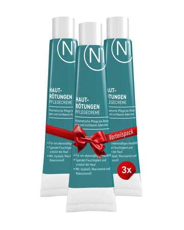 N1 Hautrötungen Pflegecreme, 90 ml - lindert Rötungen, Äderchen, Brennen, Juckreiz
