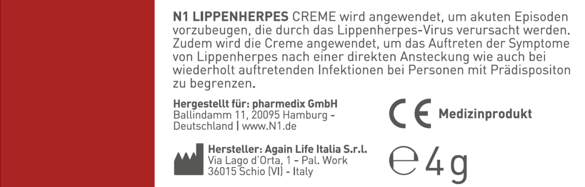 N1 Herpes Creme mit Sofort - Effekt, 4g - N1 - SHOP