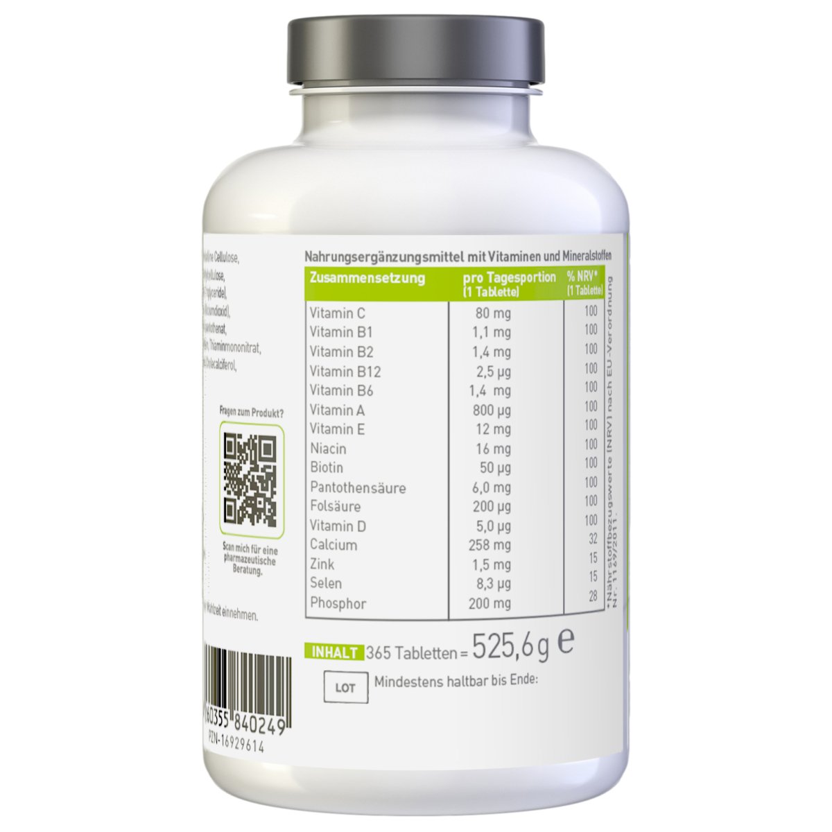 N1 Multivitamin hochdosiert, 365 Tabletten - N1 - SHOP