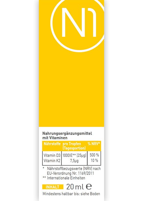 N1 Vitamin D3 K2 Tropfen, 20ml - N1 - SHOP