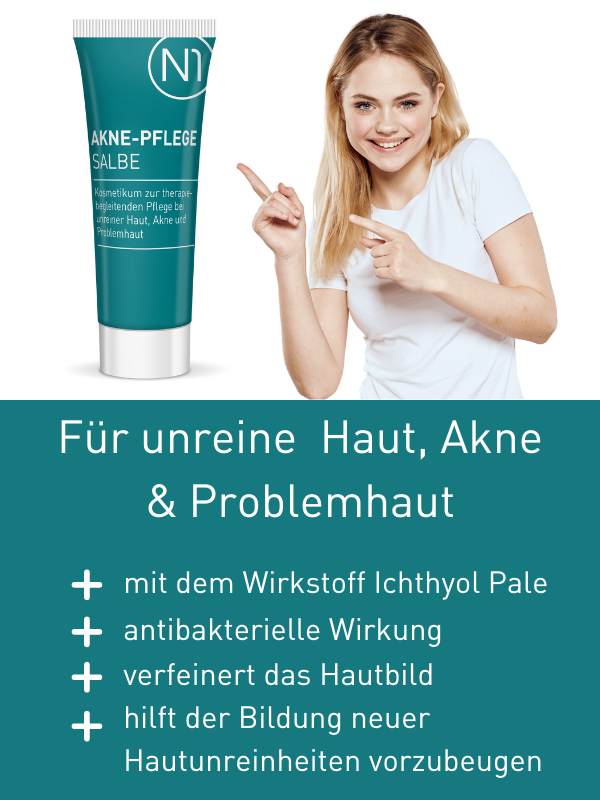 N1 Akne-Pflege Salbe zur Pflege bei unreiner Haut, Akne und Problemhaut - N1 -SHOP